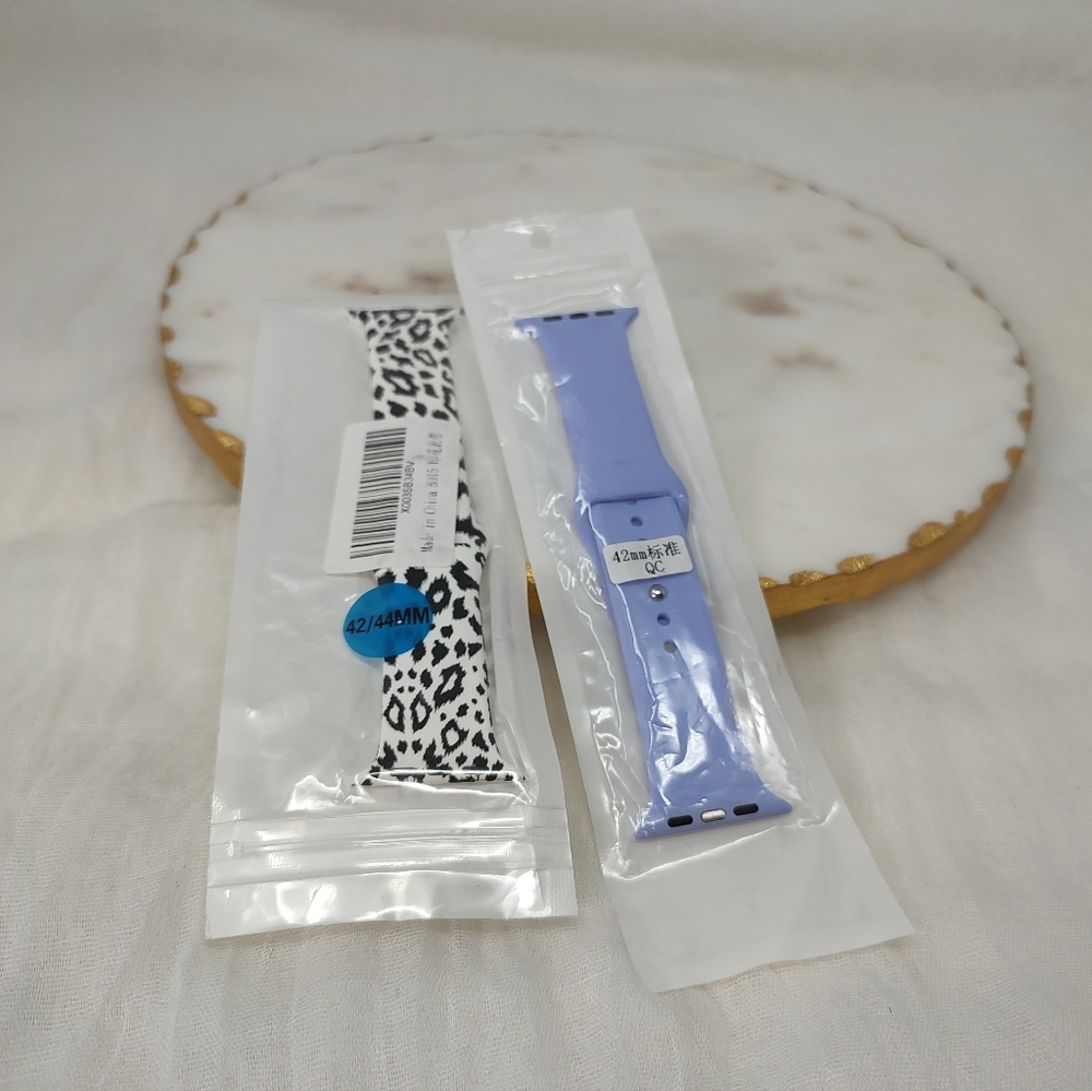 Set Of 2 Women's 42/44mm Smart Watch Apple Watch Removable Wrist Bands